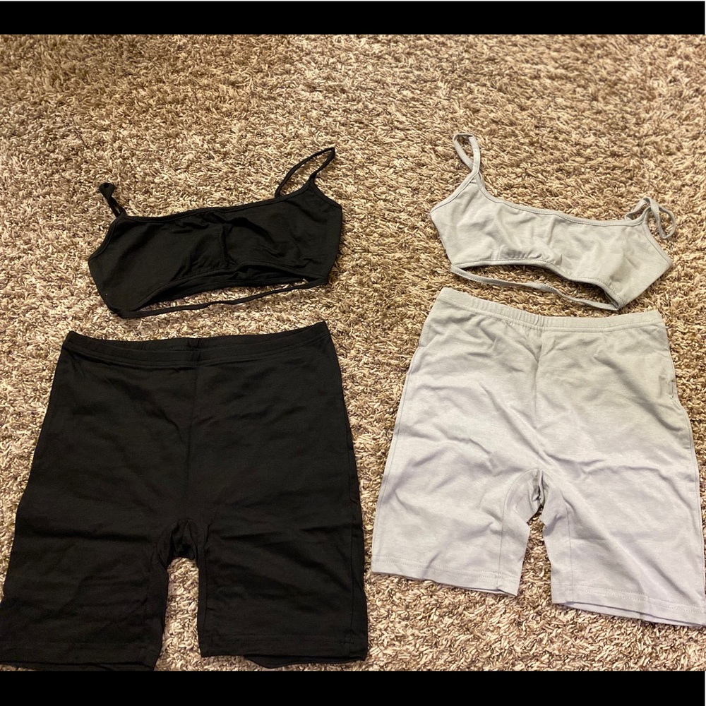 2 piece biker short and top set!